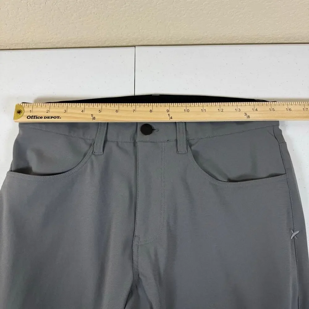 Bad Birdie Pants Mens 30x31 Gray Golf Tech Performance Stretch Solid Casual